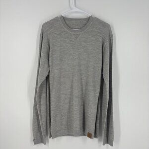 Paka The Lightweight Crew Gray Sweater Unisex Size Medium Hand Knit Royal Alpaca